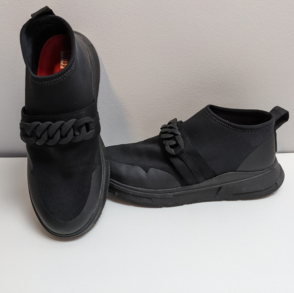 Fitflop Black Shoes Faux Chain US 9